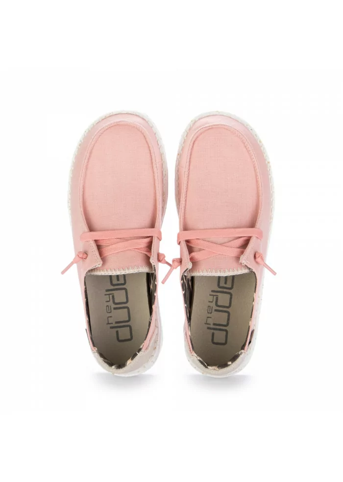 womens flat shoes hey dude wendy pink