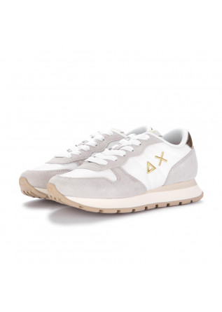 womens sneakers sun68 ally gold white beige