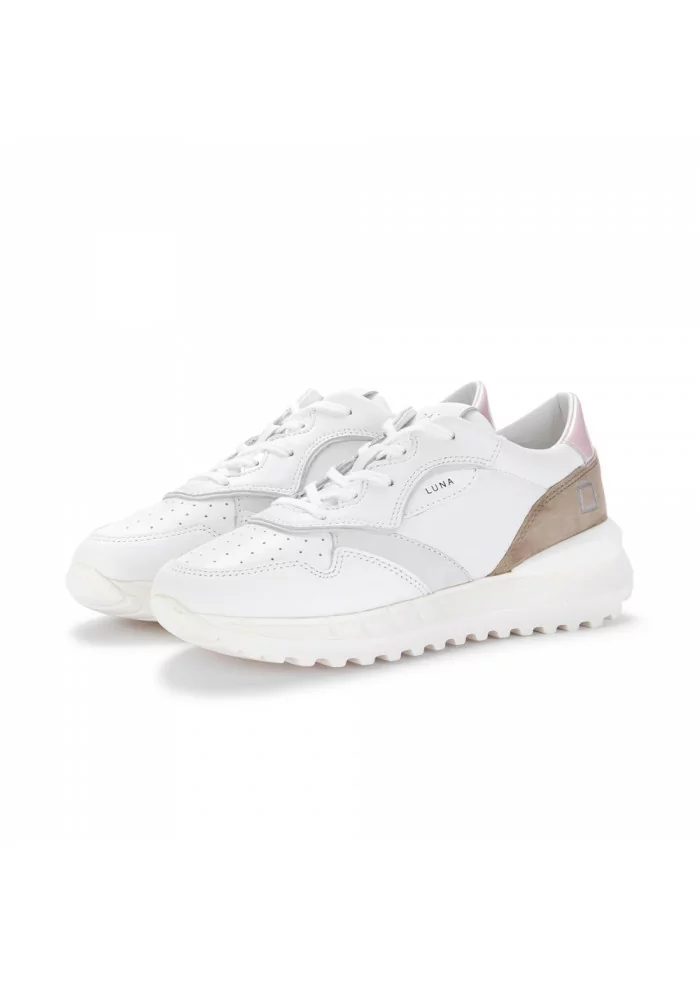womens sneakers date luna soft white pink