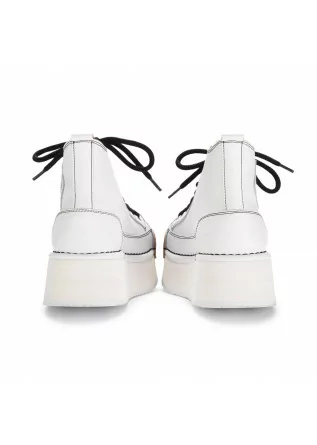 BNG REAL SHOES | SNEAKERS CONTRAST LACES "LA PERLA BLACK" WHITE