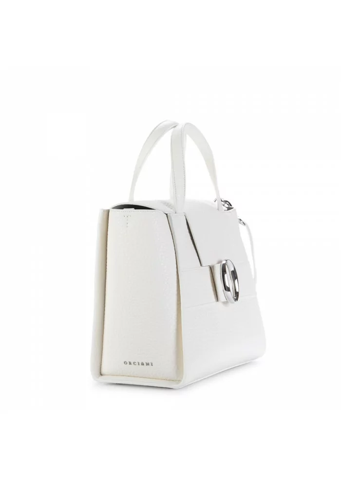 womens handbag orciani ofelia soft white