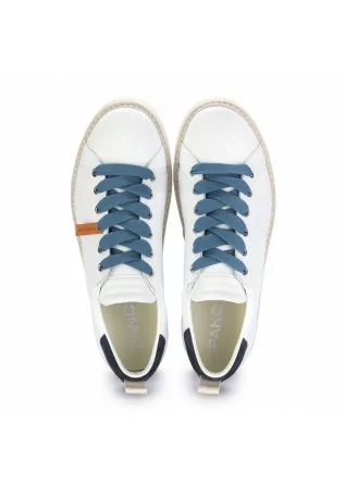 PANCHIC | SNEAKERS NAPPA LEATHER VISIBLE STITCHING BLUE WHITE