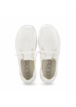 WOMEN'S FLAT SHOES HEY DUDE SHOES | WENDY RISE WHITE