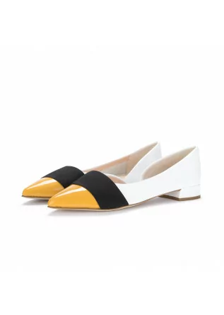 womens flat shoes il borgo firenze white yellow