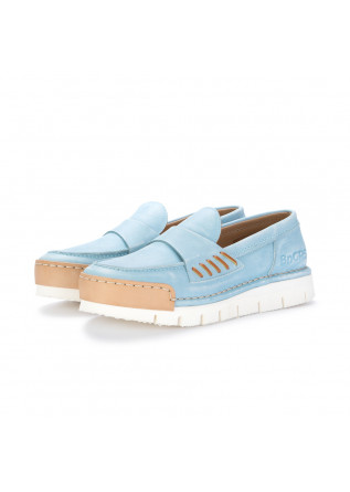 womens loafers bng real shoes la penny light blue