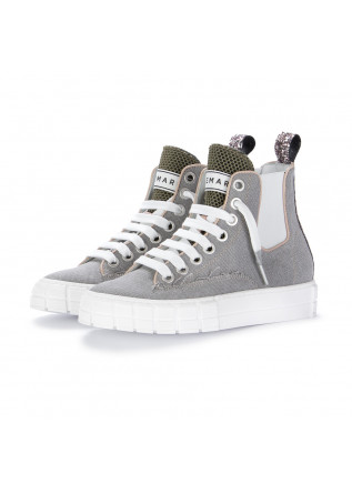 womens sneakers lemare grey glitter