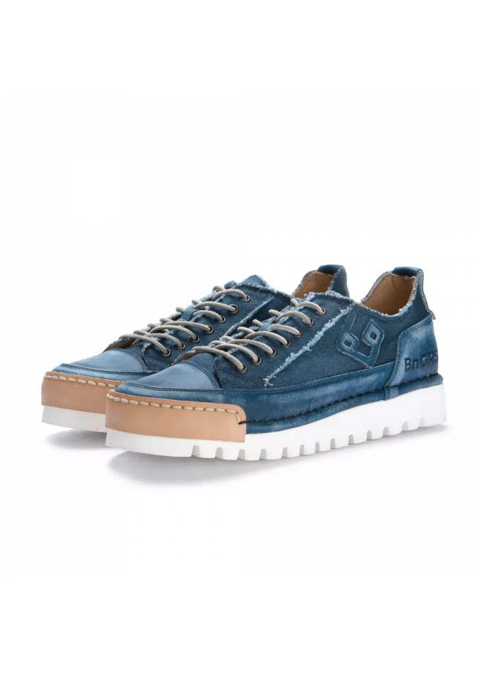 sneakers uomo bng real shoes la jeans canvas blu
