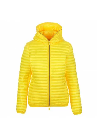 womens puffer jacket save the duck alexis yellow