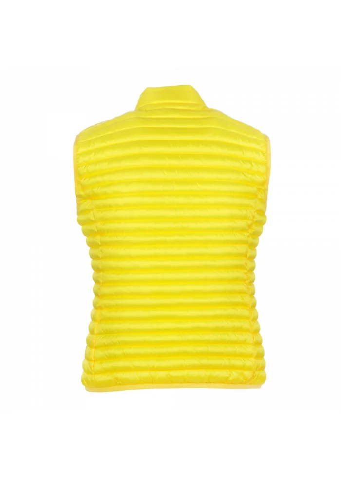 womens puffer vest save the duck arabella yellow
