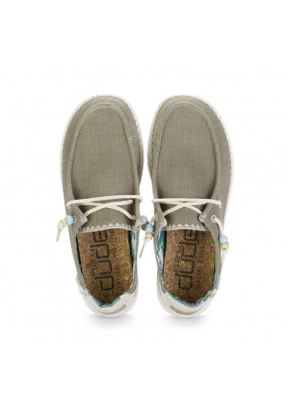 WOMEN'S FLAT SHOES HEY DUDE SHOES | WENDY NATURAL GREEN