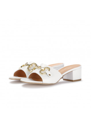 heel sandals nouvelle femme vitello white