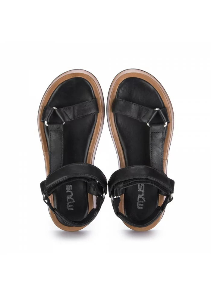 womens sandals mjus black brown strap