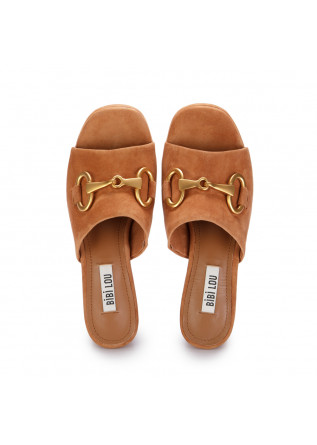 BIBI LOU | HEELED SANDALS SUEDE LEATHER BROWN