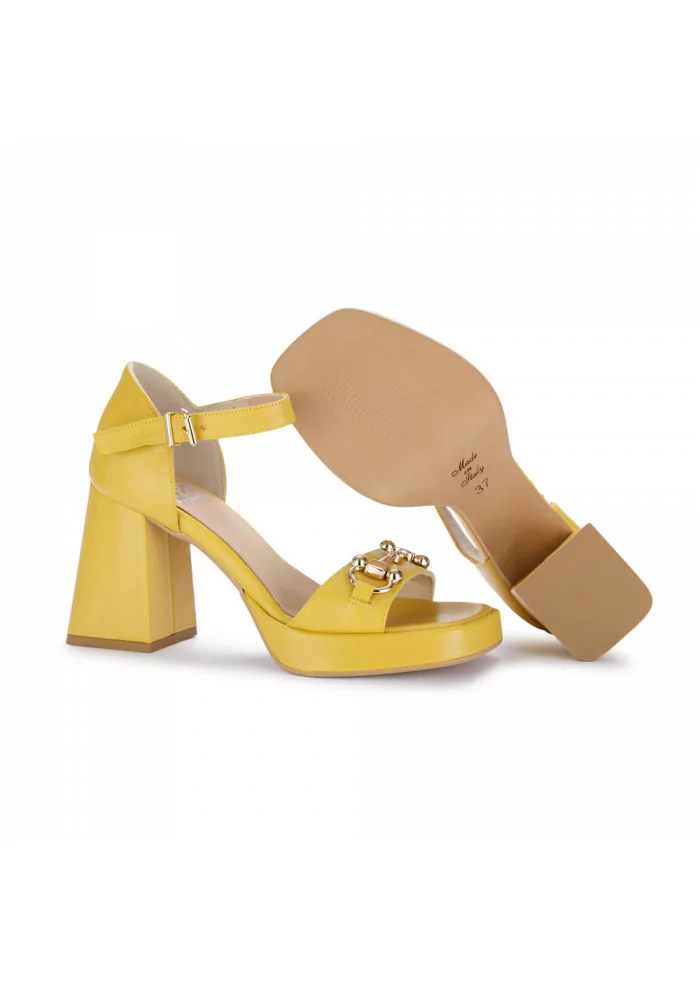 womens heel sandals juice vitello yellow