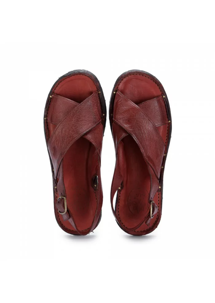 womens sandals manufatto toscano vinci bufalo red