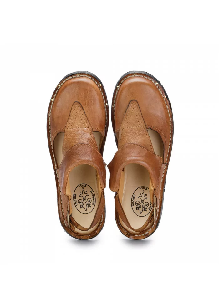 womens sandals manufatto toscano vinci bufalo light brown