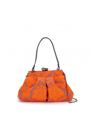 womens handbag le daf barocco orange fluo