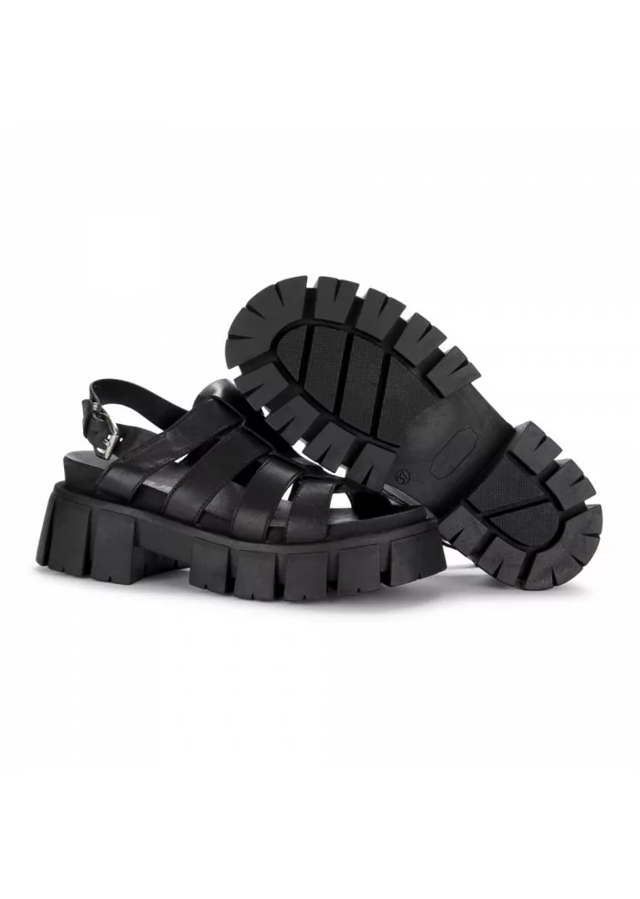 womens platform sandals mjus black