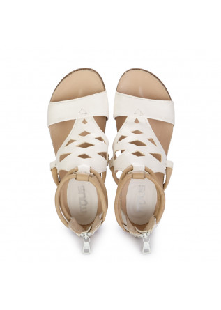 WOMEN'S WEDGE SANDALS MJUS | 866068 WHITE LEATHER