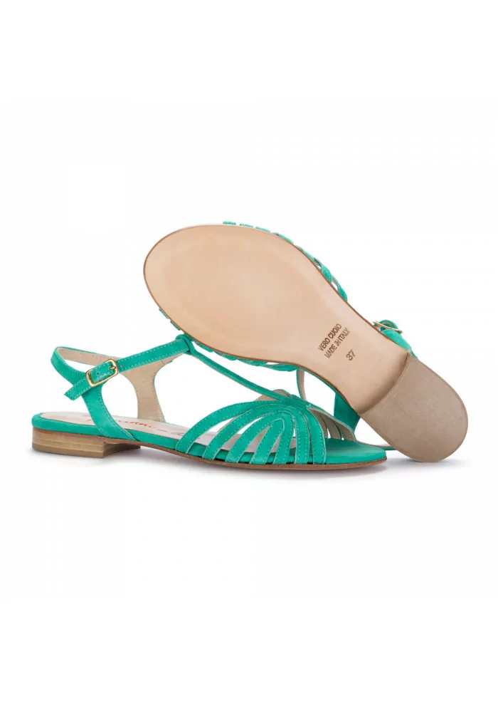 womens sandals positano in love nemesi camoscio green