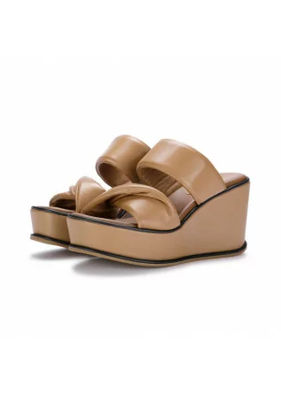 181 | WEDGE SANDALS TESSA NAPPA LEATHER BROWN