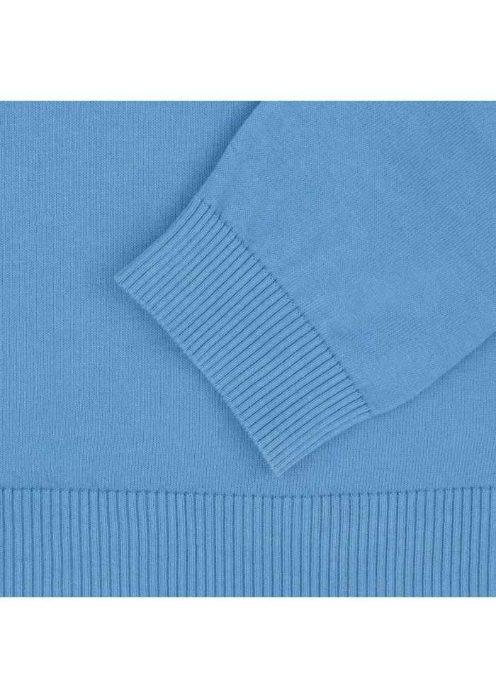 maglioncino uomo wool and co blu celeste cotone