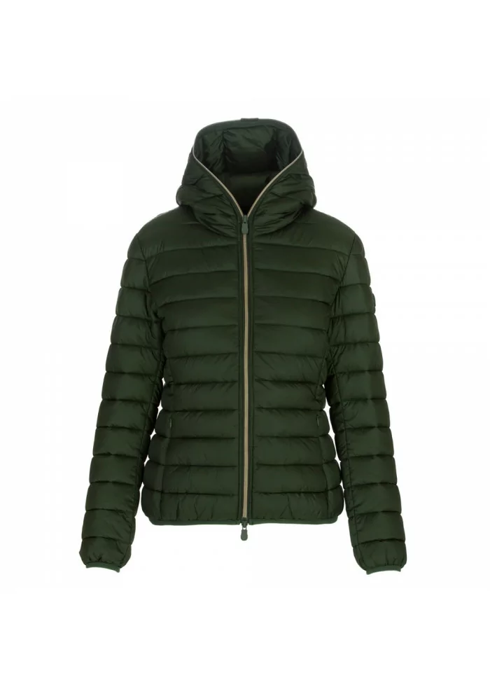 womens puffer jacket save the duck alexis green