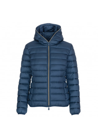 womens puffer jacket save the duck alexis blue