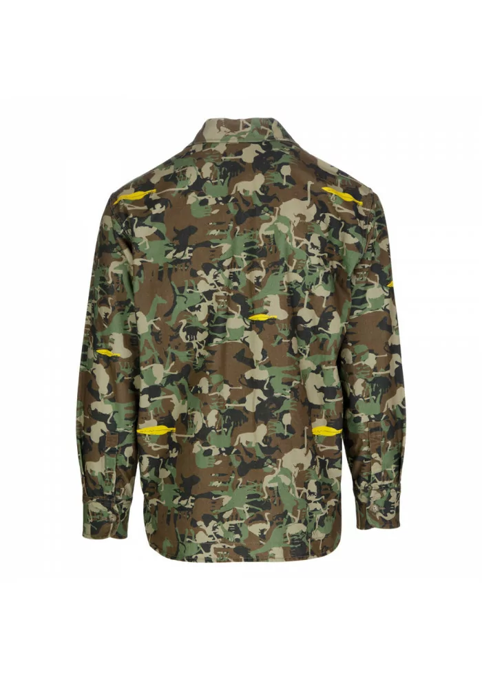 mens jacket tintoria mattei 954 green camouflage