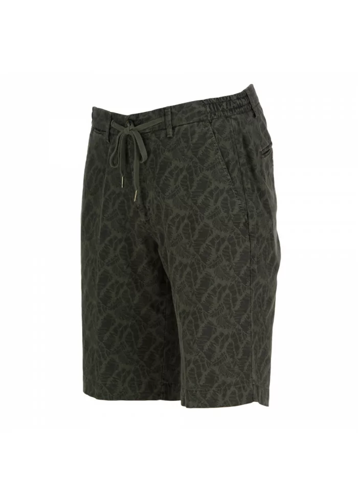 mens shorts briglia green vegetal pattern