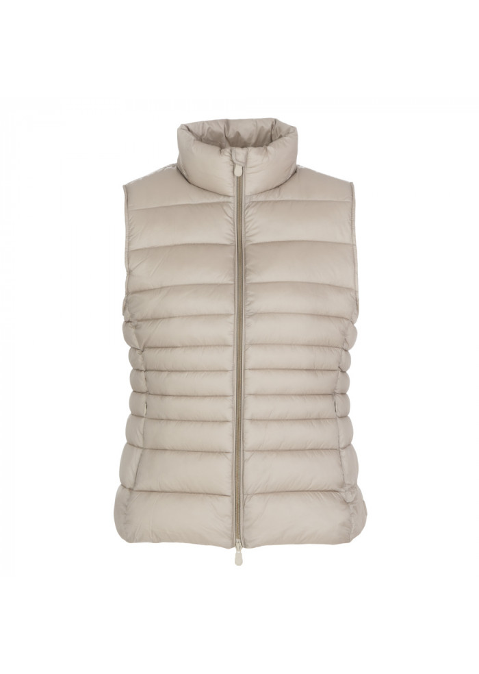 beige puffer vest