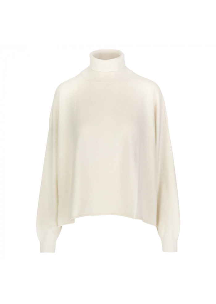 DERNA | MAGLIONE DONNA SEMICOUTURE | Y2WG03 A22-1 BIANCO MAGLIONE DONNA SEMICOUTURE | Y2WG03 A22-1 BIANCO