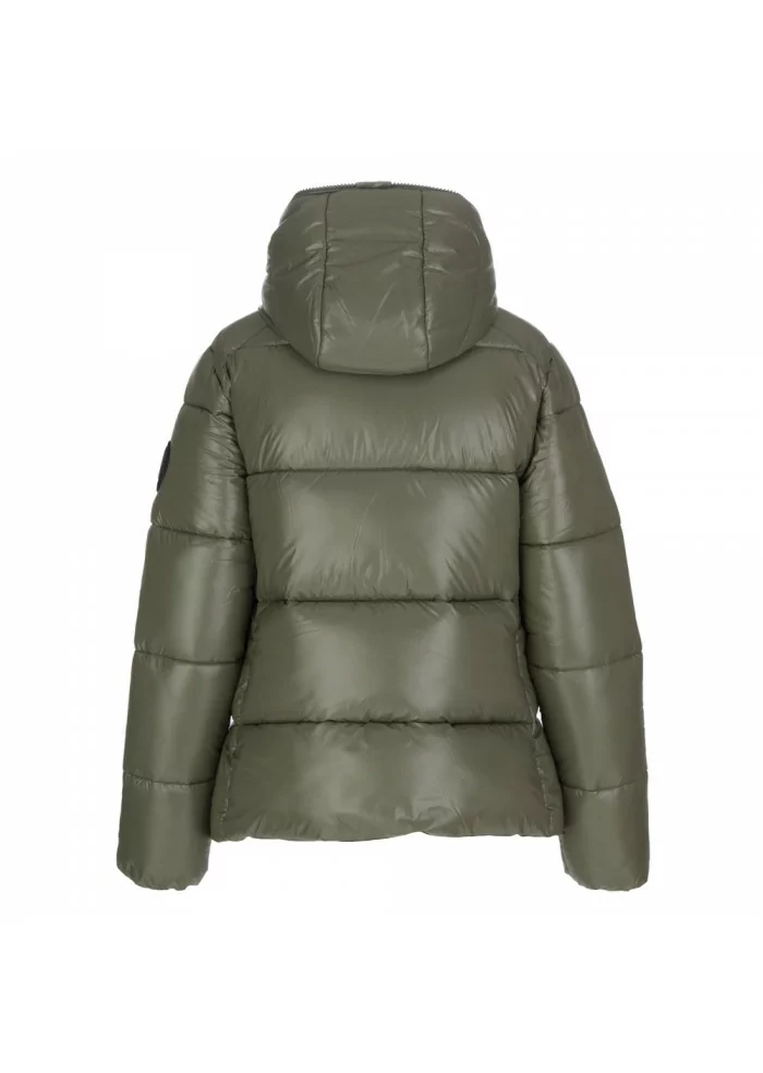 womens puffer jacket save the duck lois green