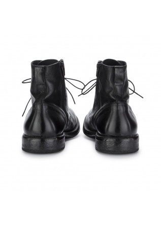 MOMA | LACE-UP ANKLE BOOTS ZIP CLOSURE CUSNA BLACK