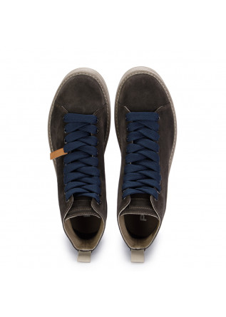 PANCHIC | ANKLE BOOTS SUEDE BLUE LACES BROWN