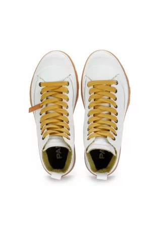 PANCHIC | HIGH SNEAKERS WIDE YELLOW LACES WHITE