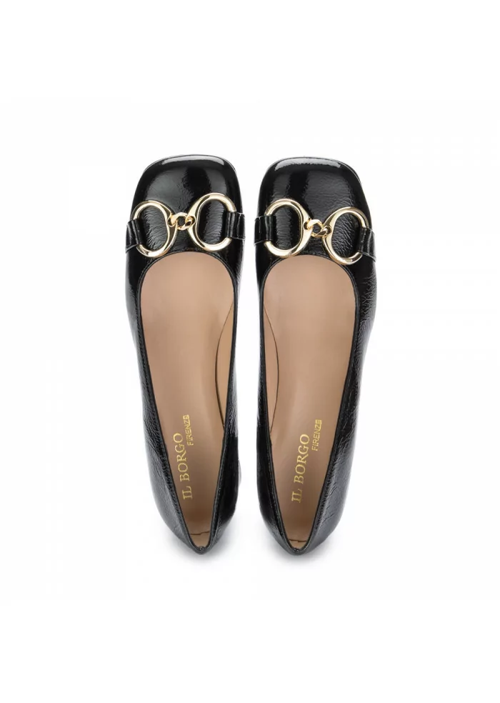 womens heel shoes il borgo firenze shiny black