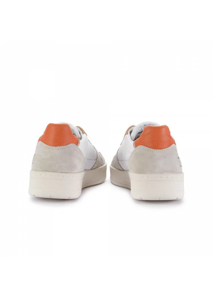 womens sneakers date court colored white orange