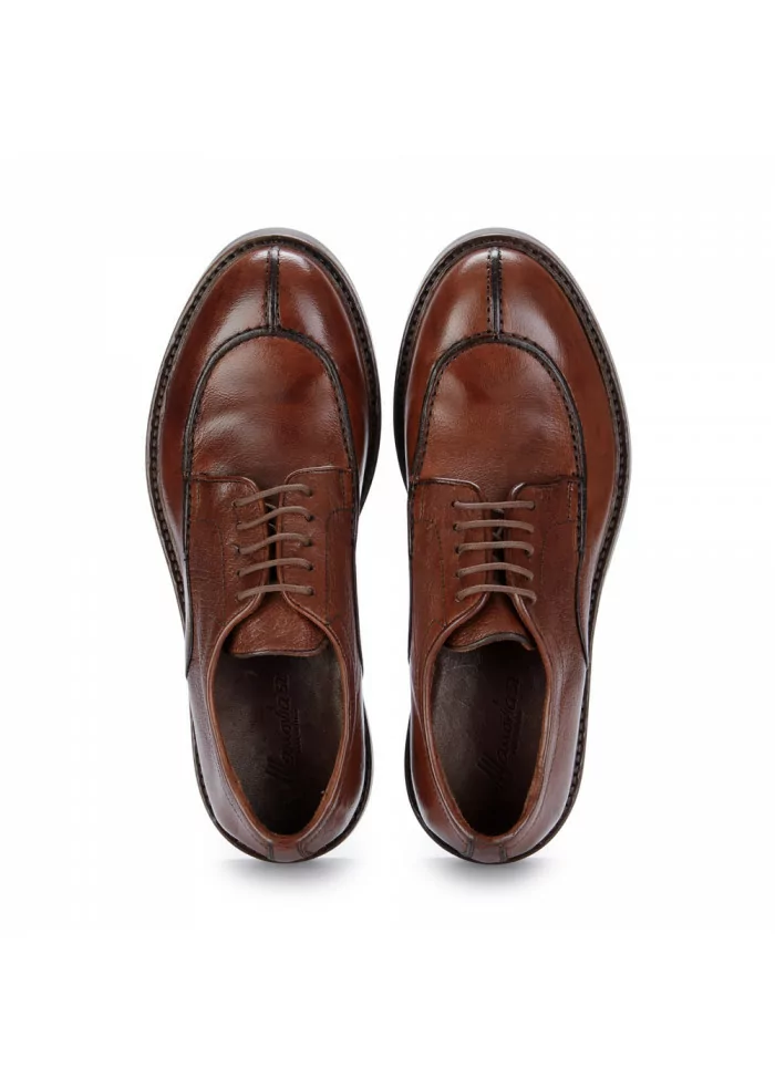 mens lace up shoes manovia52 cognac brown