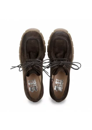 JUICE | HEEL LACE-UP SHOES SUEDE LEATHER BROWN