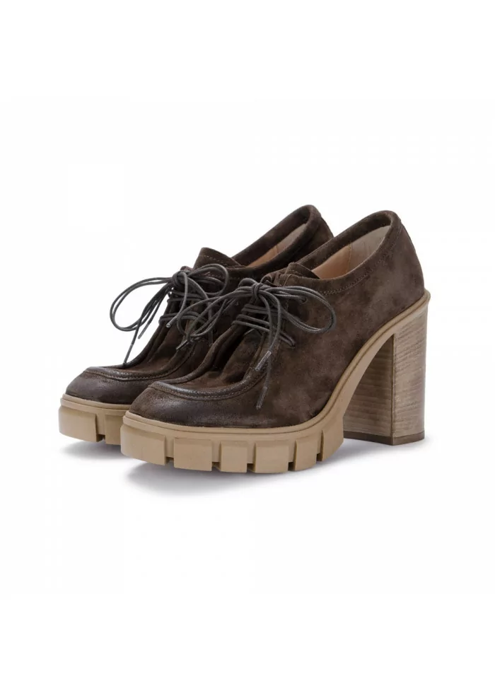 womens heel shoes juice camoscio brown