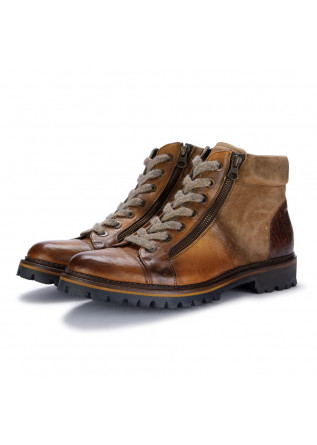mens ankle boots lorenzi safari brown yellow