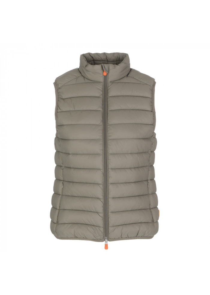 GILET DONNA SAVE THE DUCK | GIGA15 CHARLOTTE GRIGIO TAUPE