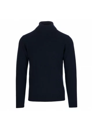 mens turtleneck sweater daniele fiesoli dark blue