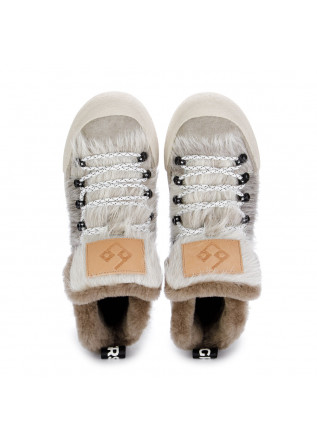 BNG REAL SHOES | ANKLE BOOTS FUR "LA YETI" MELANGE GREY