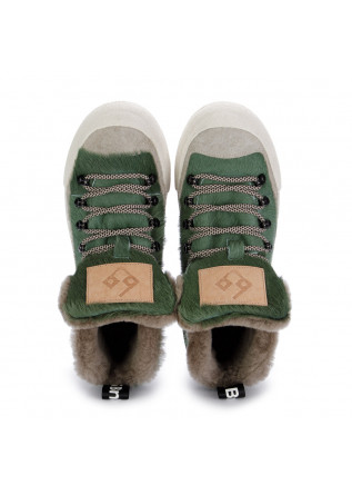 MEN'S ANKLE BOOTS BNG REAL SHOES | "LA YETI" GREEN