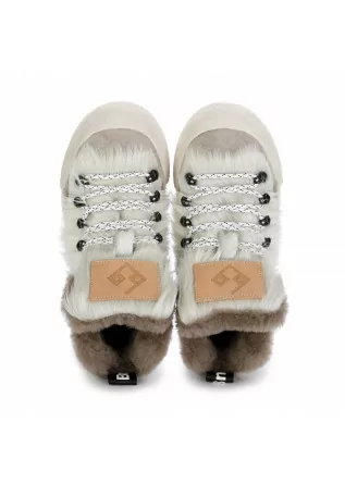 BNG REAL SHOES | ANKLE BOOTS COW FUR "LA YETI" WHITE GREY