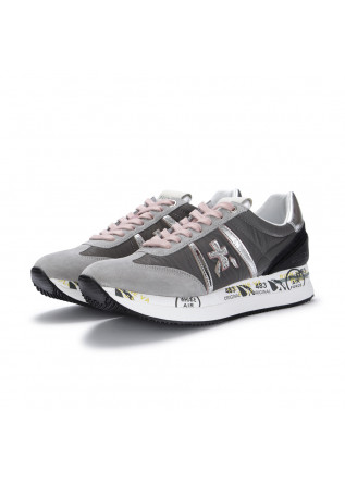 womens sneakers premiata conny grey silver pink