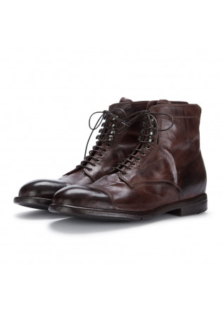 mens lace up ankle boots lemargo ranch brown