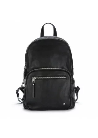 mens backpack rehard black leather